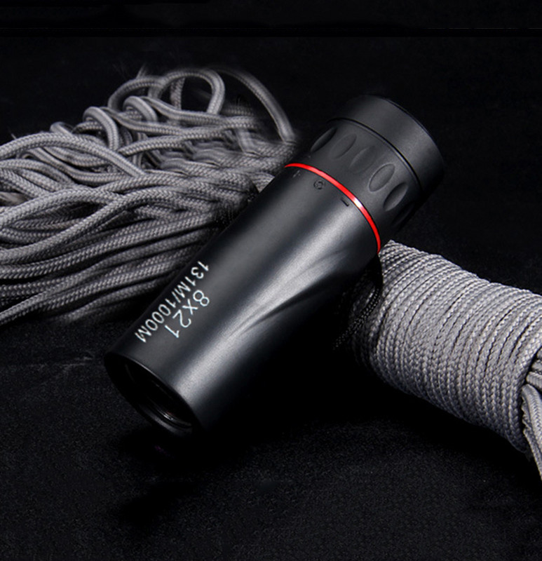 Mini telescop monocular 8X21 30X25 High Times Telescop monocular portabil lunetă oculară cu clemă de suport pentru telefon pentru vânătoare