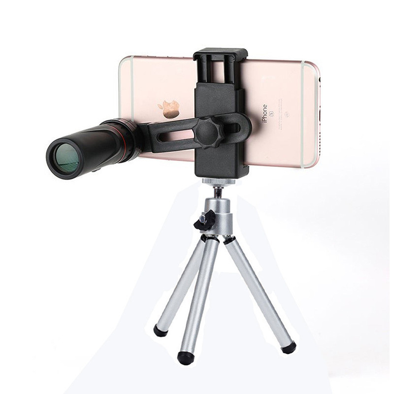 Mini telescop monocular 8X21 30X25 High Times Telescop monocular portabil lunetă oculară cu clemă de suport pentru telefon pentru vânătoare