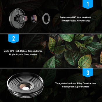 APEXEL 10X Macro Phone Camera Lens Optical Glass Universal Lens για Android iPhone 13 Piexl One Plus Xiaomi Huawei Samsung