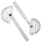 Vastar 180 laipsnių reguliuojamas transporteris nerūdijančio plieno kampo matuoklis apvalios galvutės apkabos matavimo liniuotė