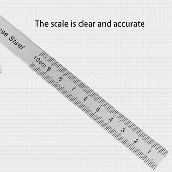 180-градусов транспортир Метален ъгломер Гониометър Ъглова линийка Дървообработващи инструменти от неръждаема стомана Ротационна измервателна линийка 100/150