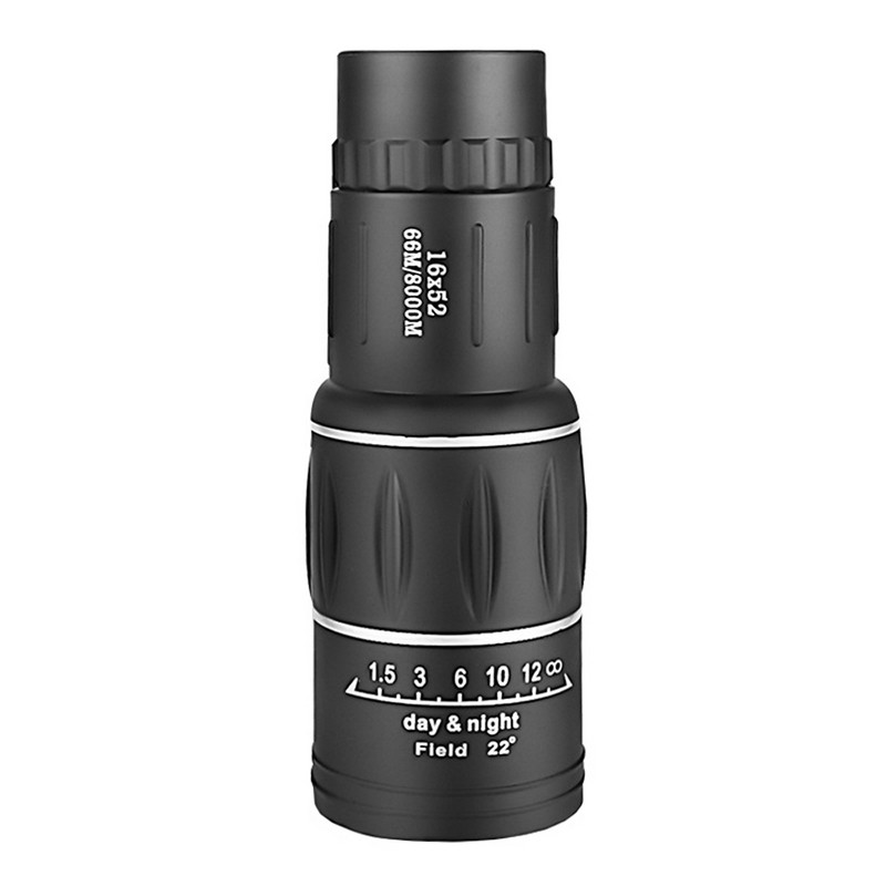16x52 monokulārais nakts redzamības teleskops Optiskais monokulārais teleskops āra kempingiem putnu vērošanai un medībām