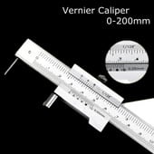 0-200 mm-es jelölő nóniusz féknyereg keményfém tűvel párhuzamos jelölő mérővonalzó mérőeszköz famegmunkáló szerszámok