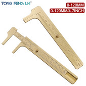 0-120 mm-es mini sárgaréz féknyereg tiszta réz nóniér dupla egylépcsős mérővonal Retro hordozható