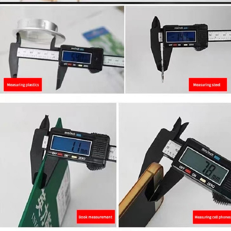 Ηλεκτρονικό ψηφιακό διαβήτη 6 ιντσών 150 mm 100 mm 6 ιντσών, ανθρακονήματα, μετρητή διαμέτρημα δαγκάνα Vernier, ψηφιακό εργαλείο μέτρησης χάρακα