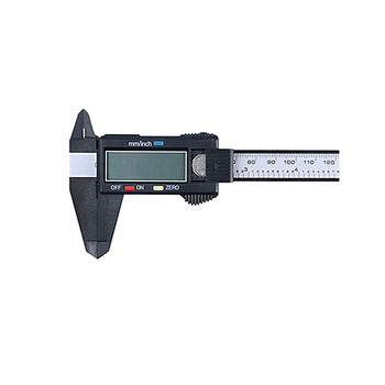 Цифрови дебеломери измерват 150 mm 6 инча LCD електронен измервателен уред от въглеродни влакна Инструменти за измерване на височина Микрометър