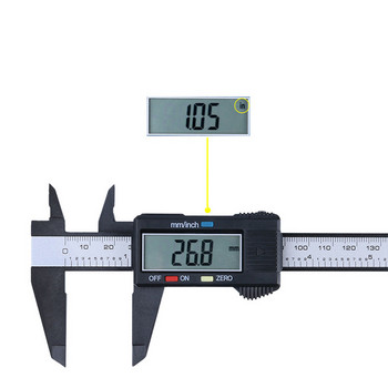 Цифрови дебеломери измерват 150 mm 6 инча LCD електронен измервателен уред от въглеродни влакна Инструменти за измерване на височина Микрометър