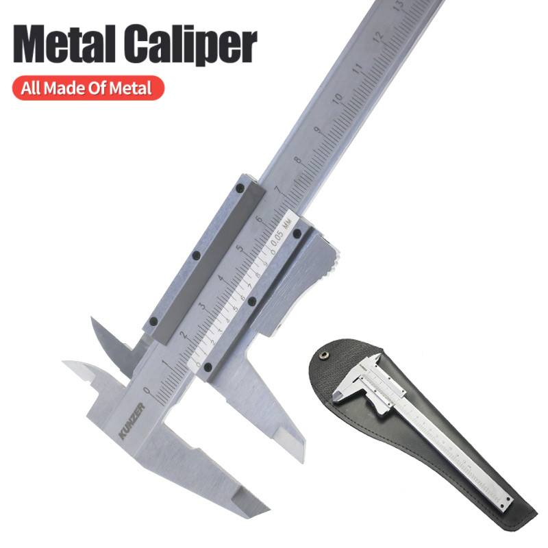 Kiváló minőségű rozsdamentes acél nóniuszos féknyereg önreteszeléssel 6" 0-150 mm-es monoblokk csúszka tolómérő Mikrométer mérő Mérőeszközök