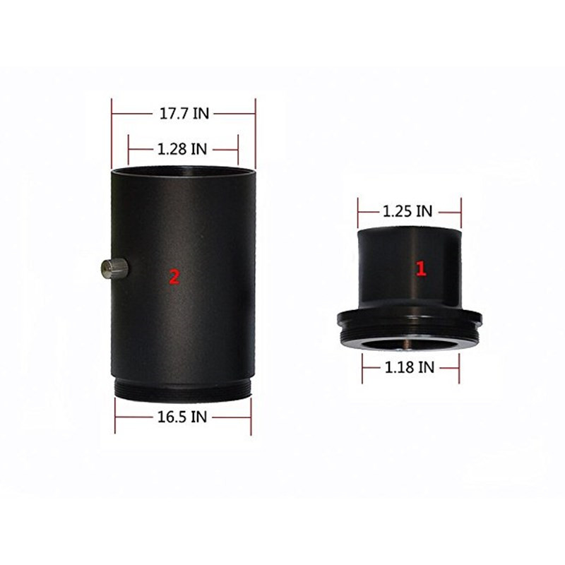 1,25" Astronomy Telescope CA1 Mount Adapter Sleeve Tube Extension Tube Mount Nikon Canon Sony DSLR Camera Photography M42 Thread
