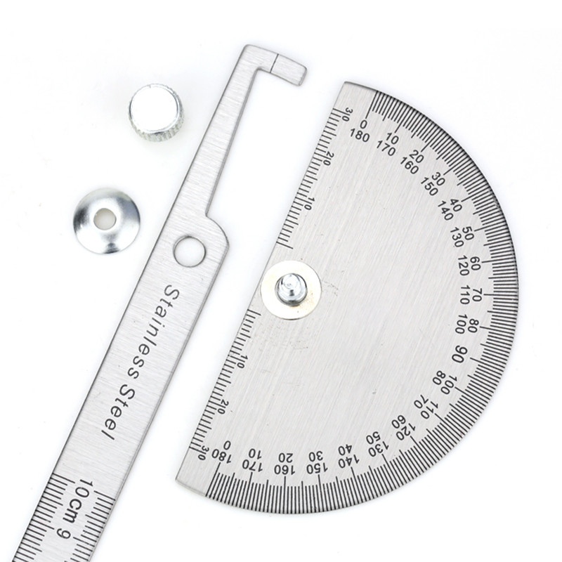 Goniometru Protractor din oțel inoxidabil Riglă de metal Riglă de măsurare cu mai multe unghiuri Instrument de tâmplărie Contor de unghi Găsitor de unghi Goniometru