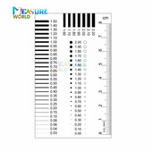 Matavimo eiga Ženkliuko matuoklis Dėmių kortelė Taškinio matuoklio vielos matuoklis Skaidrios plėvelės liniuotė Dėmių įtrūkimų kontrasto liniuotė