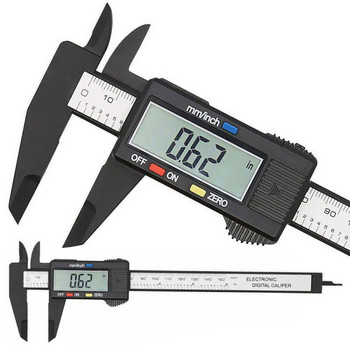 150 мм електронен цифров шублер, измервателен инструмент, циферблат от въглеродни влакна, нониус, дебеломер, микрометър, измервателен инструмент, цифрова линийка