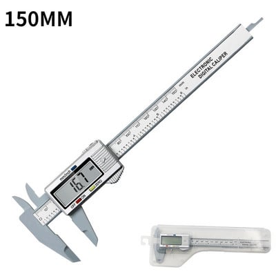 Instrument de măsurare a șubler digital electronic de 150 mm Cadran din fibră de carbon Caliper Vernier Instrument de măsurare Micrometru Riglă digitală