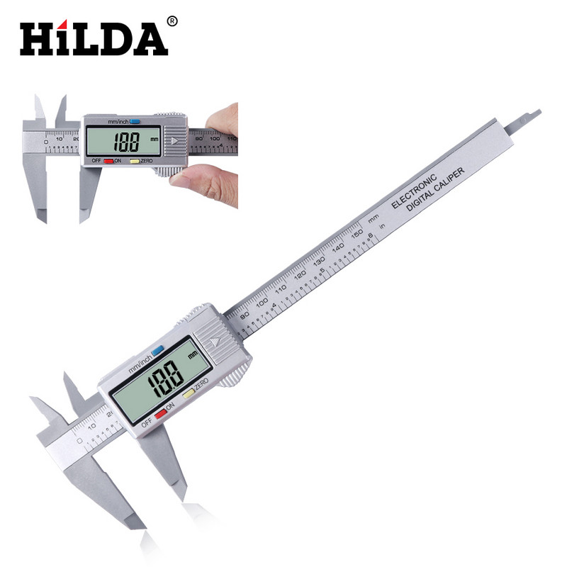 HILDA Vernier Caliper digitalni 150mm elektronički digitalni kaliper 6 inčni LCD mikrometar mjerni alat