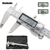 0-150 mm nerezový digitálny posuvný merací prístroj, elektronický digitálny kovový posuvný merací prístroj, mikrometer s vernierom