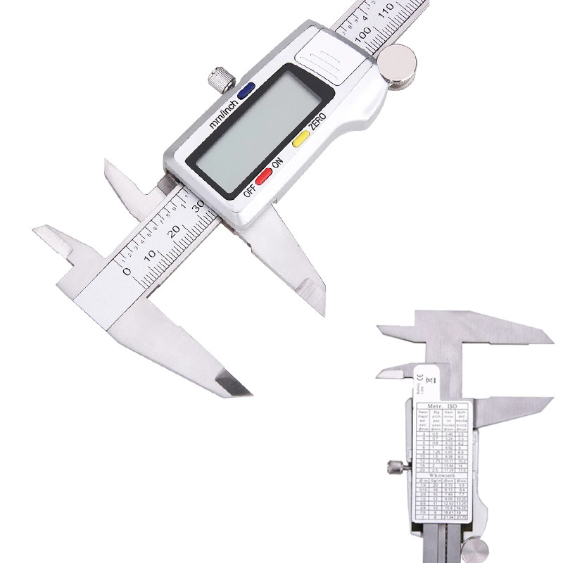 Ψηφιακό παχύμετρο από ανοξείδωτο χάλυβα Μικρόμετρο 6" 150 mm Όργανο μέτρησης Messschieber paquimetro Δαγκάνα Vernier με κουτί