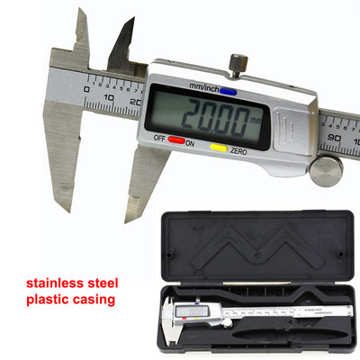 0-150mm/6" carcasă metalică etrier digital VERNIER etrier digital din oțel inoxidabil fibră de carbon MICROmetru digital GAUGE