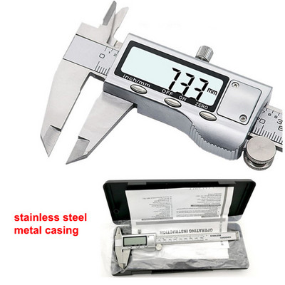 0-150mm/6" carcasă metalică etrier digital VERNIER etrier digital din oțel inoxidabil fibră de carbon MICROmetru digital GAUGE