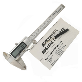 Ψηφιακή δαγκάνα βερνιέρου Δαγκάνα από ανοξείδωτο χάλυβα 0-150 mm 6 ιντσών 0,01 mm ψηφιακή οθόνη Ηλεκτρονικά εργαλεία μέτρησης μήκους χάρακα