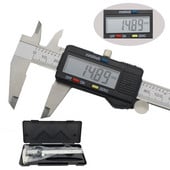 Micrometru cu șubler vernier electronic digital de 150 mm Afișaj LCD cu ecran lat de 6 inci Instrument de măsurare a șubler din oțel inoxidabil din metal