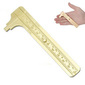 Mini sárgaréz mérleg 80/100mm csúszó mérő nóniusz féknyereg vonalzó zseb mérőeszköz MAZI888