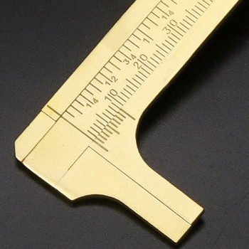 Мини месингова скала 80/100 мм Плъзгащ се габарит Нониус Шублер Линийка Джобен инструмент за измерване MAZI888
