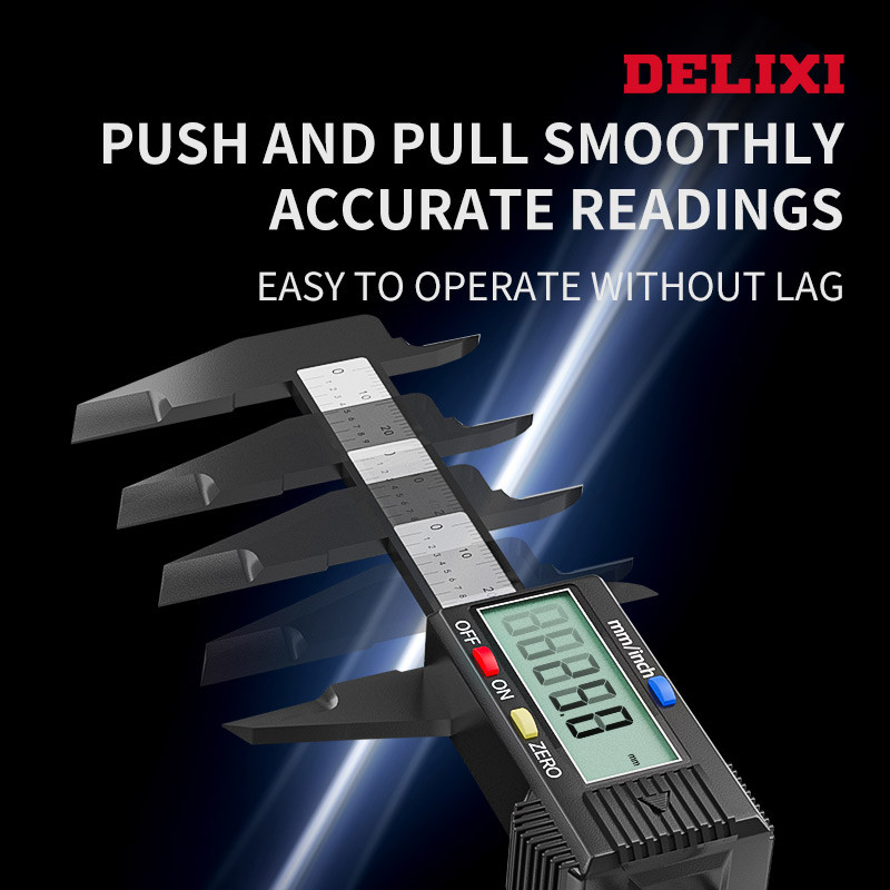 DELIXI 150 mm 0,1 mm digitālais suports 6 collu elektroniskā nonija suporta mērīšanas rīks kalibra mikrometra digitālais lineāls