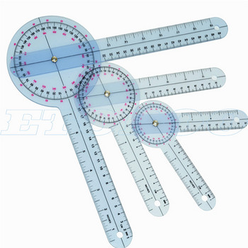 1 Σετ 6 τμχ 5 τμχ Γωνιόμετρα σπονδυλικών δακτύλων Χρήσιμο εργαλείο μέτρησης γωνίας πολλαπλών χάρακα Ιατρικός χάρακας σπονδυλικής στήλης 180/360 μοιρών