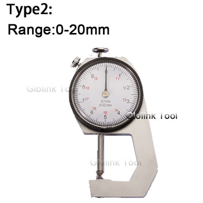 Storio ciferblato matuoklis 0–20 mm Odos storio metalo testeris, odinis įrankis „Craft“ 0–10 mm matuoklis