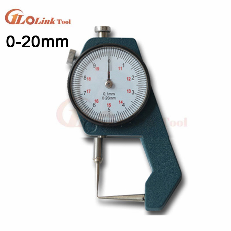 Storio ciferblato matuoklis 0–20 mm Odos storio metalo testeris, odinis įrankis „Craft“ 0–10 mm matuoklis