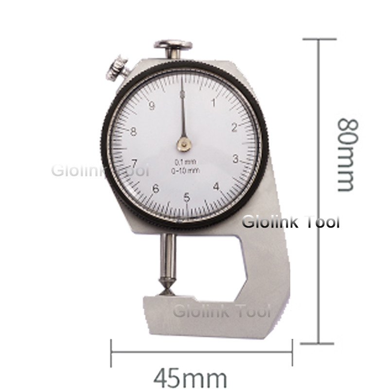 Storio ciferblato matuoklis 0–20 mm Odos storio metalo testeris, odinis įrankis „Craft“ 0–10 mm matuoklis