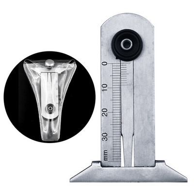 Rehvimustri Vernier soone sügavuse mõõtur 30mm 50mm 60mm roostevabast terasest mõõteriist Rehvimustri ohutusjoonlaud