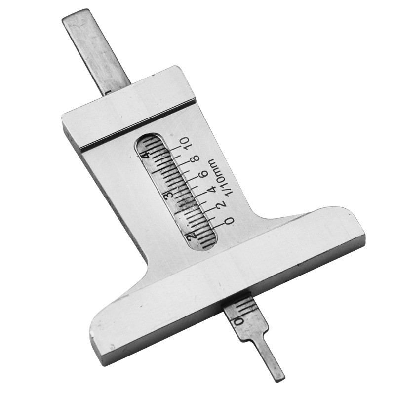Rehvimustri Vernier soone sügavuse mõõtur 30mm 50mm 60mm roostevabast terasest mõõteriist Rehvimustri ohutusjoonlaud