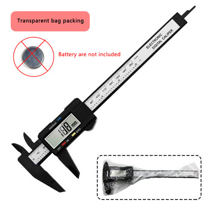 DONUMEH 150 mm posuvné meradlo, elektronické digitálne posuvné meradlo s uhlíkovými vláknami, mikrometer, merací nástroj, digitálne pravítko