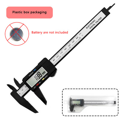 DONUMEH 150 mm posuvné meradlo, elektronické digitálne posuvné meradlo s uhlíkovými vláknami, mikrometer, merací nástroj, digitálne pravítko