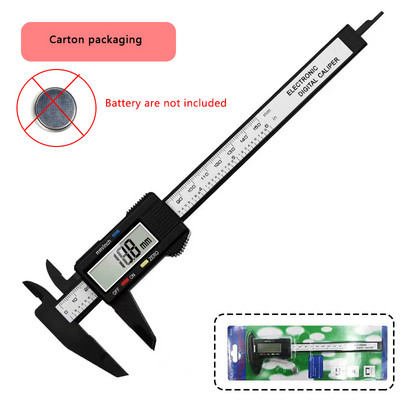 DONUMEH 150 mm posuvné meradlo, elektronické digitálne posuvné meradlo s uhlíkovými vláknami, mikrometer, merací nástroj, digitálne pravítko
