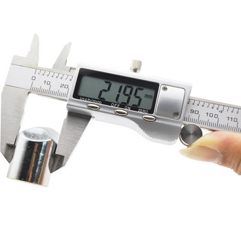 0-150 mm неръждаема стомана цифров шублер измервателни инструменти електронни цифрови нониус дебеломери метален измервателен уред 6 инча