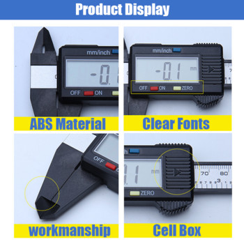 100/150 мм електронен цифров дебеломер 6-инчов микрометър с нониус, цифрова линийка, инструменти за измерване, инструмент, шублер с нониус