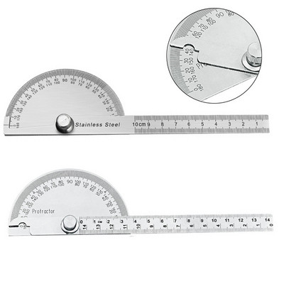 0-180 Degree Adjustable Protractor Stainless Steel Angle Gauge Ruler Round Head Caliper Woodworking Tools Measuring Ruler