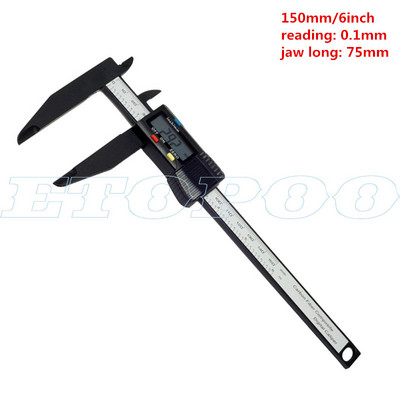 150mm 200mm 300mm 0,1mm Digitālais elektroniskais vernjē Suporta žokļa garš plastmasas digitālais suports mikromets DIY mērinstrumenti