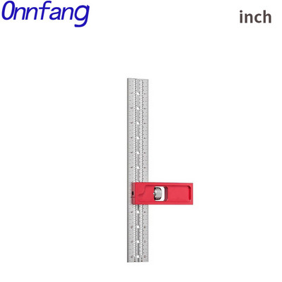 Din aliaj de aluminiu multifuncțional de 18 inchi Încercați marcajul în unghi pătrat Riglă dreaptă pentru tâmplar dulgher Prelucrarea lemnului Glisare reglabilă R