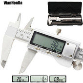 150 mm nerūsējošā tērauda digitālais suports 6 collu metāla suports elektronisks platekrāna nonija suporta mērīšanas rīks ar frakciju