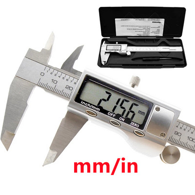 150 mm nerūsējošā tērauda digitālais suports 6 collu metāla suports elektronisks platekrāna nonija suporta mērīšanas rīks ar frakciju