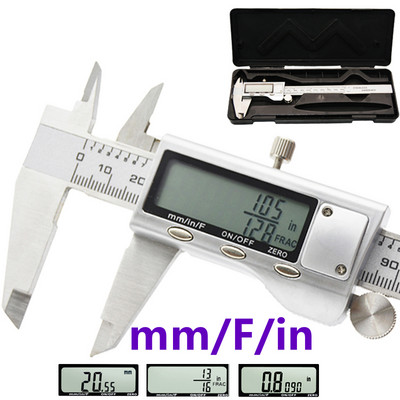150 mm nerūsējošā tērauda digitālais suports 6 collu metāla suports elektronisks platekrāna nonija suporta mērīšanas rīks ar frakciju