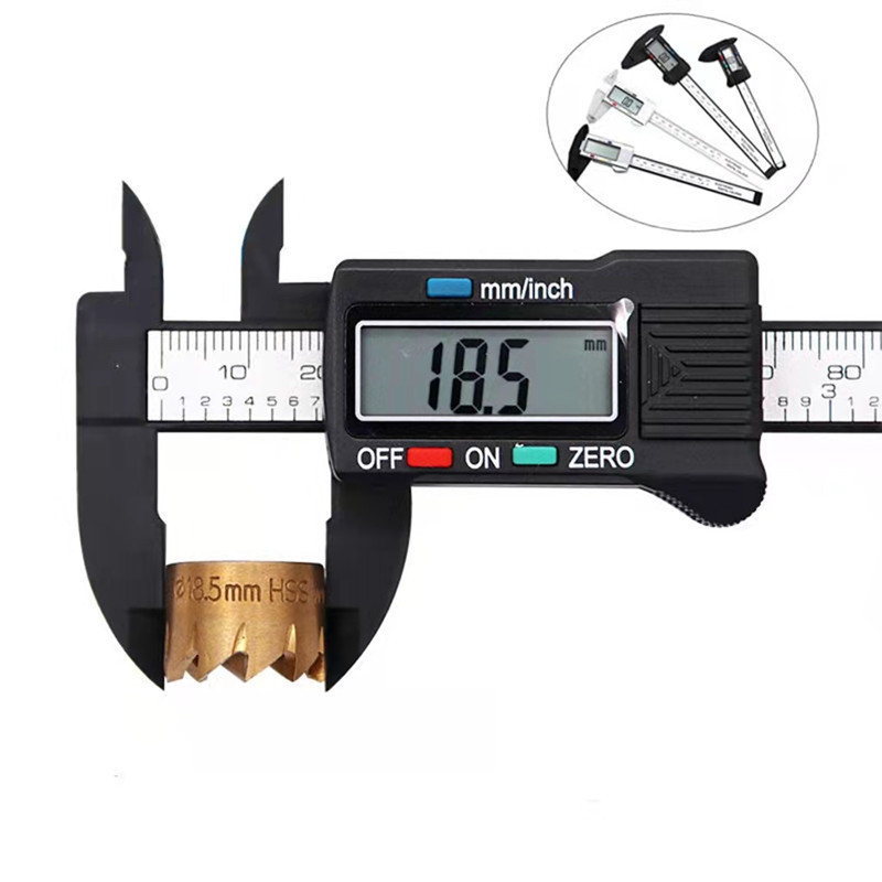 Digitālais suports/elektroniskais vernjē suports/mērīšanas lineāls, 0-150 mm mērīšanas lineāls, augstas precizitātes plastmasas mikrometrs