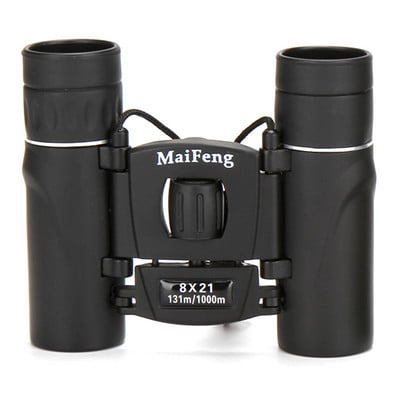 Binoclu de vânătoare, compact, puternic, 8X21, telescop pliabil de buzunar, complet optic, cu acoperire multiplă pentru drumeții turistice