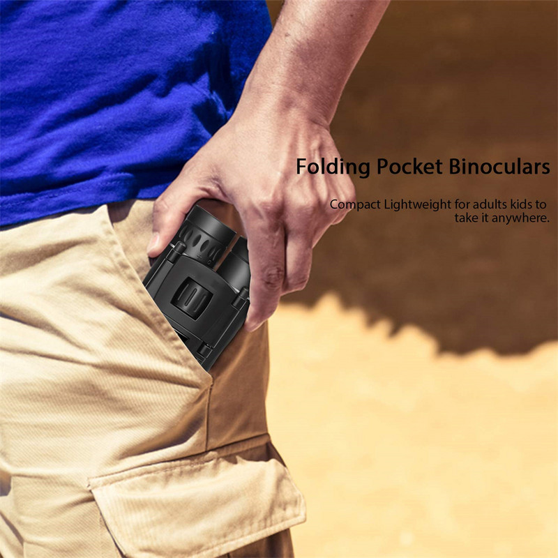 Binoclu de vânătoare, compact, puternic, 8X21, telescop pliabil de buzunar, complet optic, cu acoperire multiplă pentru drumeții turistice