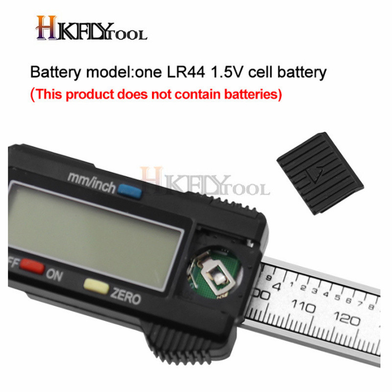 Elektronikus digitális tolómérő szint 0,01 mm 0-150 mm LCD műanyag féknyereg Nóniusz mérőeszközök Digitális vízszintes vonalzó