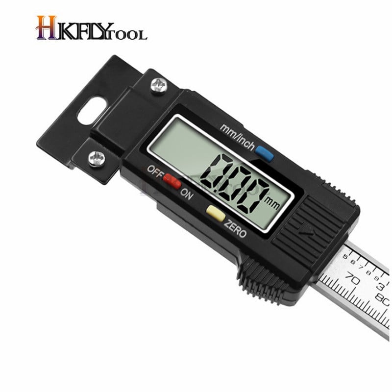 Elektronikus digitális tolómérő szint 0,01 mm 0-150 mm LCD műanyag féknyereg Nóniusz mérőeszközök Digitális vízszintes vonalzó