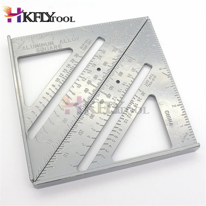 7 colių metrinio trikampio kampo matuoklis aliuminio lydinio greitis Išbandykite kvadratinę dailidės matavimo liniuotę, išdėstymo įrankį